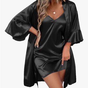 Ekouaer Satin Set - Bridesmaid Get Ready